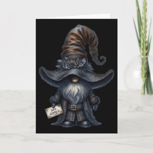 H Humbug Gnome In Dark Santa Outfit Funny Anti Chr Card