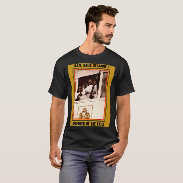 H.I.M. Haile Selassie Defender of the Faith T-Shirt (Front Full)