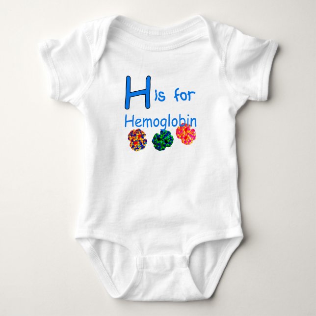 H is for Haemoglobin Baby Bodysuit (Front)