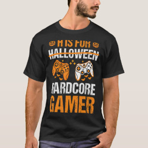H Is For Halloween Hardcore Gamer Video Games Gami T-Shirt