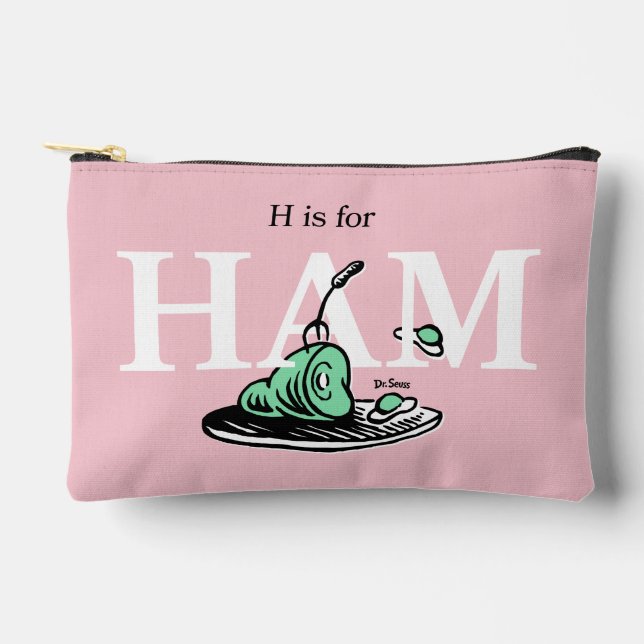 "H is for HAM" | Alphabet Design Accessory Pouch (Front)