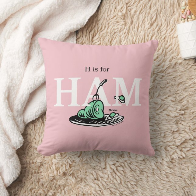 "H is for HAM" | Alphabet Design Cushion (Blanket)
