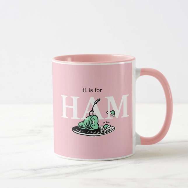 "H is for HAM" | Alphabet Design Mug (Right)