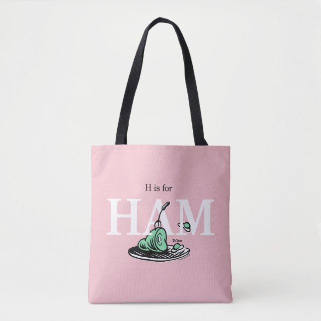 "H is for HAM" | Alphabet Design Tote Bag (Front)
