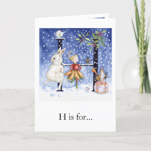 "H is for... Happy Holidays" Greeting Card