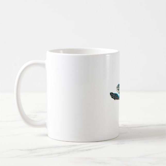 H is for Hawksbill Turtle Coffee Mug (Left)