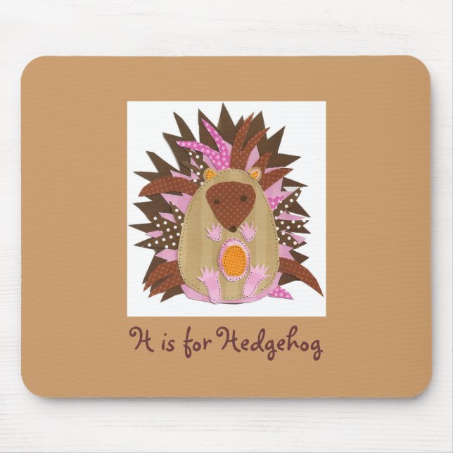 H is for Hedgehog Mouse Mat (Front)