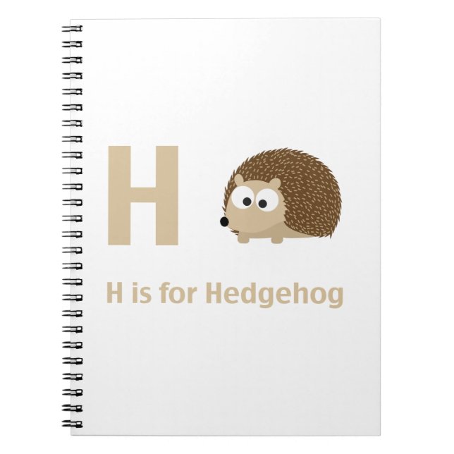 H is for Hedgehog Notebook (Front)