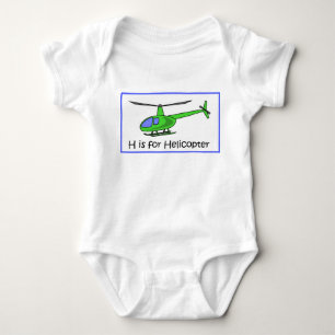 H is for helicopter baby bodysuit