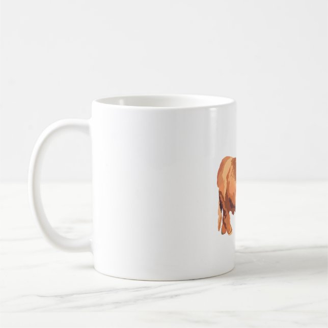 H is for Highland Cow Coffee Mug (Left)