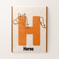 H is for Horse" Alphabet Poster