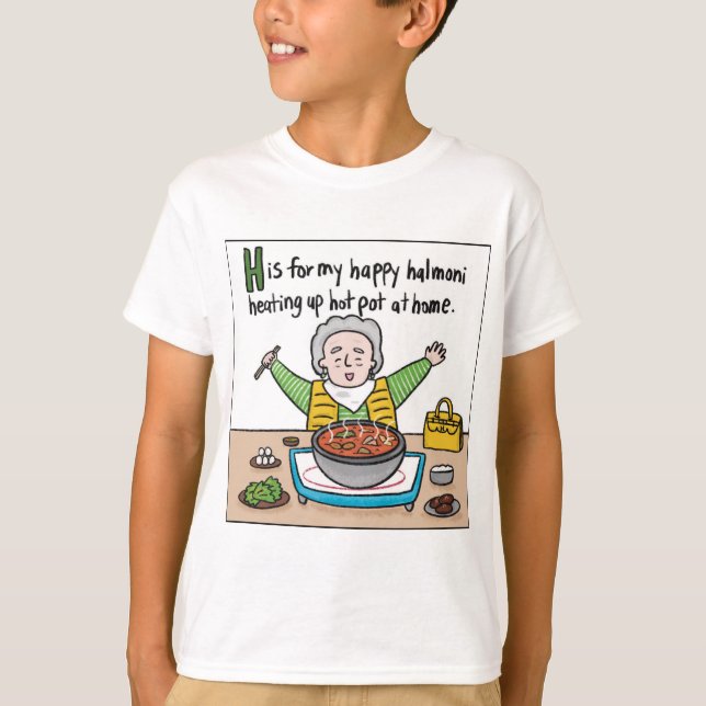 H is for Hot Pot Kids T-shirt (Front)