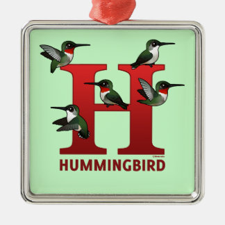 H is for Hummingbird Metal Tree Decoration