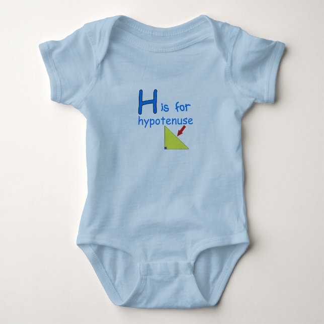 H is for Hypotenuse Baby Bodysuit (Front)