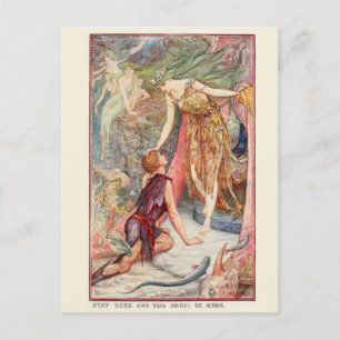 H J Ford Vintage Illustration Mermaid Kingdom  Postcard