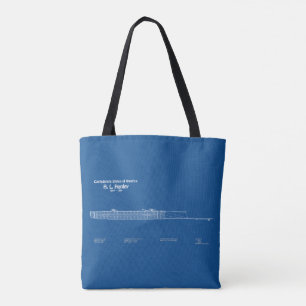 H. L. Hunley - Ship Blueprint Plans ABD Tote Bag