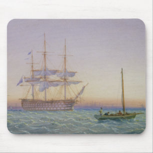 H.M. Frigates at Anchor Mouse Mat