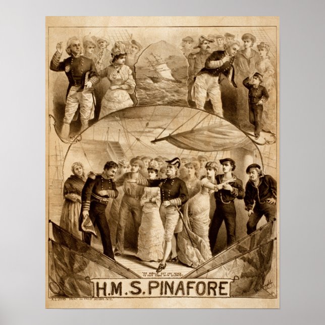 H.M.S. Pinafore, Gilbert & Sullivan, Poster (Front)