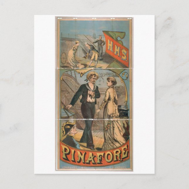 H.M.S. Pinafore Vintage Theatre Postcard (Front)