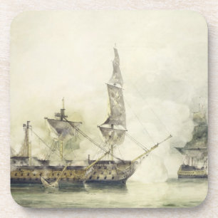 H.M.S. Victory at the Battle of Trafalgar, 1805, ( Coaster