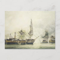 H.M.S. Victory at the Battle of Trafalgar, 1805, (