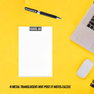 H Metal Translucent Wht  Post-it Notes