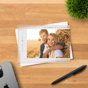 H MOD 2 Simple Photo Save the Date  Acrylic Invitations