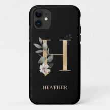 H Monogram Floral Personalised
