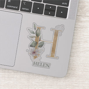 H Monogram Floral Personalized