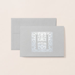 H Monogram Foil Card