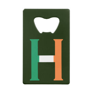 H Monogram overlaid on Irish Flag bocn