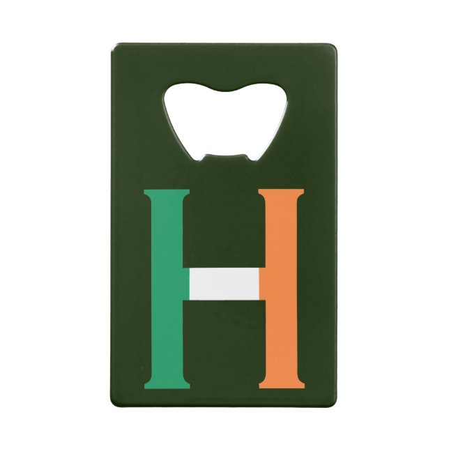 H Monogram overlaid on Irish Flag bocnt (Front)