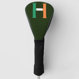 H Monogram overlaid on Irish Flag dct Golf Head Cover