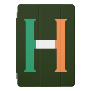 H Monogram overlaid on Irish Flag ipacn iPad Pro Cover