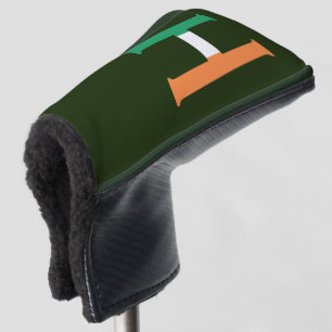 H Monogram overlaid on Irish Flag pccn Golf Head Cover