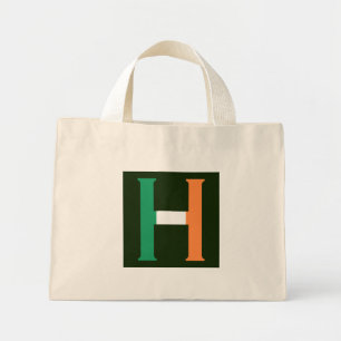 H Monogram overlaid on Irish Flag ttcnt Mini Tote Bag
