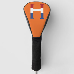 H Monogram overlaid on NLD Flag on or dccnt Golf Head Cover