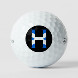 H Monogram overlaid on Scottish Flag tmtp5 gbcnt Golf Balls