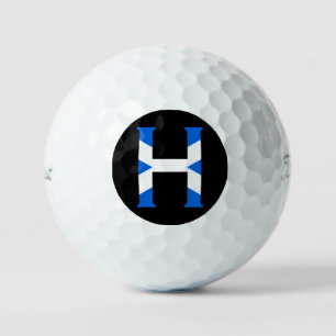 H Monogram overlaid on Scottish Flag tpv1 gbcnt Golf Balls
