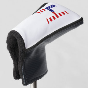 H Monogram overlaid on USA Flag pccnt Golf Head Cover