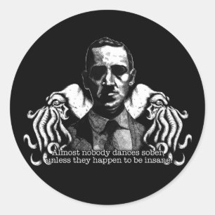 H.P. Lovecraft Cthulu Classic Round Sticker