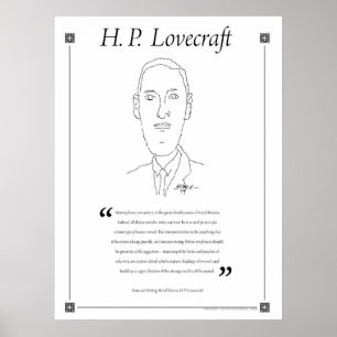 H. P. Lovecraft Writing Quote Poster