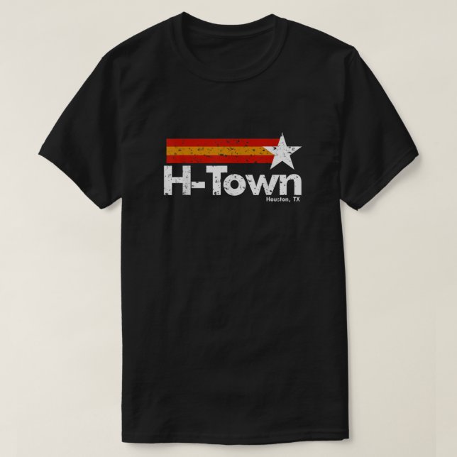 H Town Houston Texas  T-Shirt (Design Front)