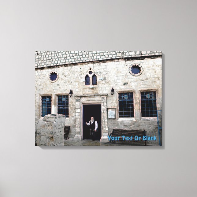 Ha-Ari Ashkenazi Shul - Tzfat Canvas Print (Front)