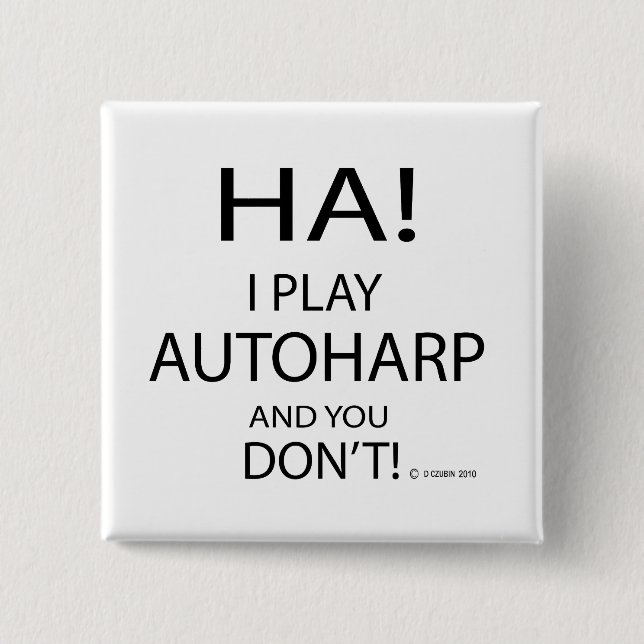 Ha Autoharp 15 Cm Square Badge (Front)