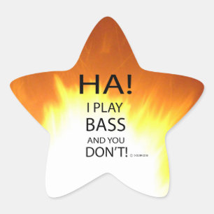 Ha Bass Star Sticker