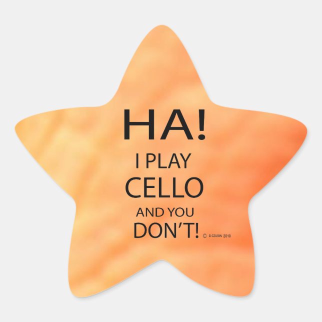 Ha Cello Star Sticker (Front)