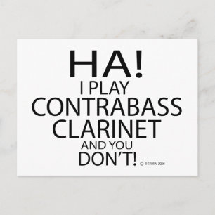 Ha Contrabass Clarinet Postcard