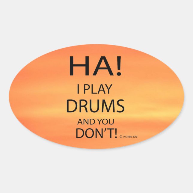 Ha Drums Oval Sticker (Front)