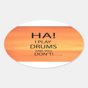 Ha Drums Oval Sticker